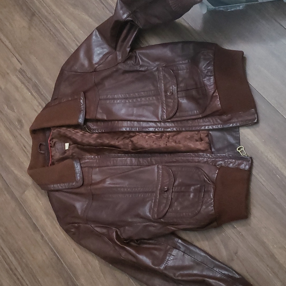 Genuine Leather Bomber Jacket